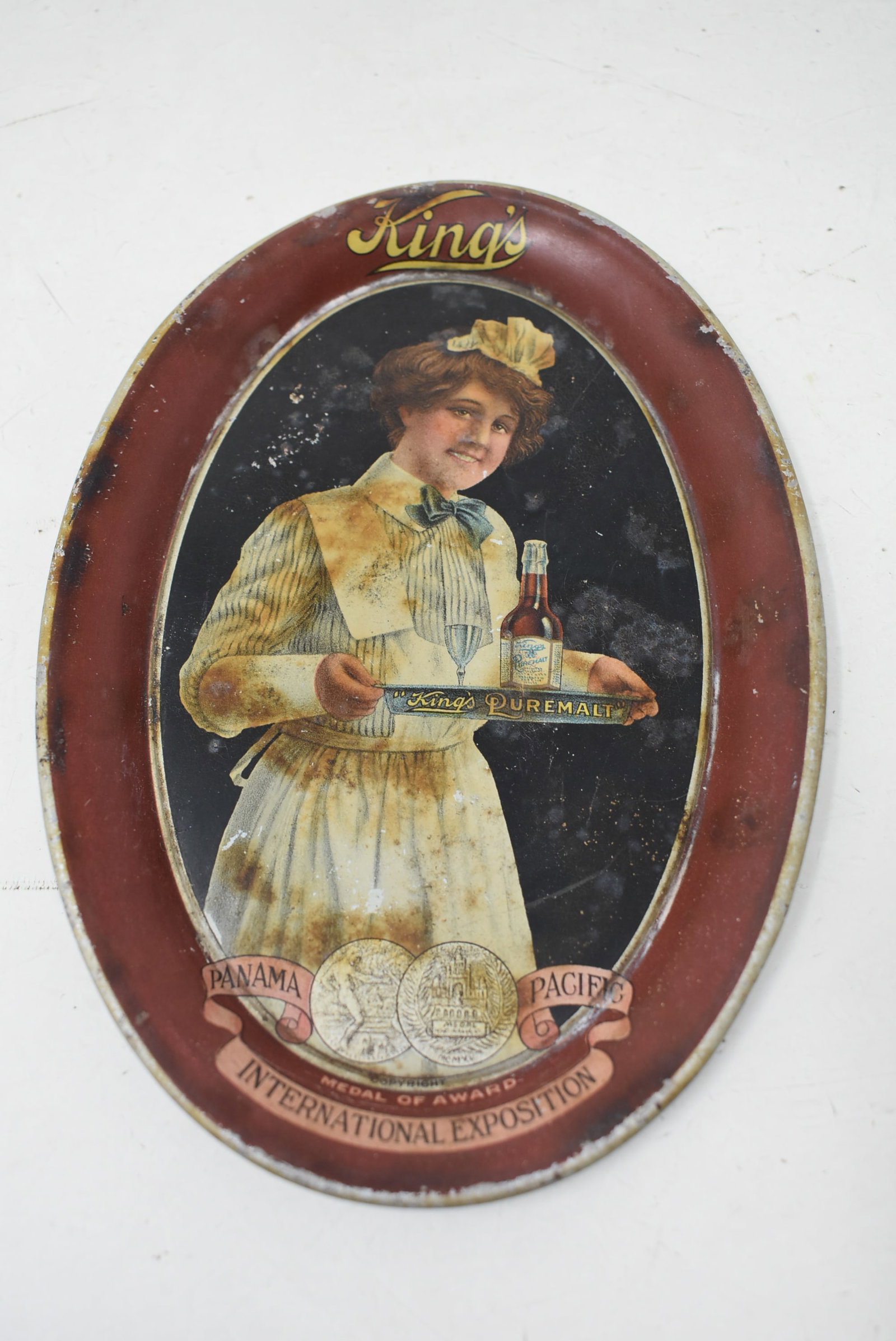 Pre Prohibition King's Pure Malt Beer Tip Tray (1 of 5)