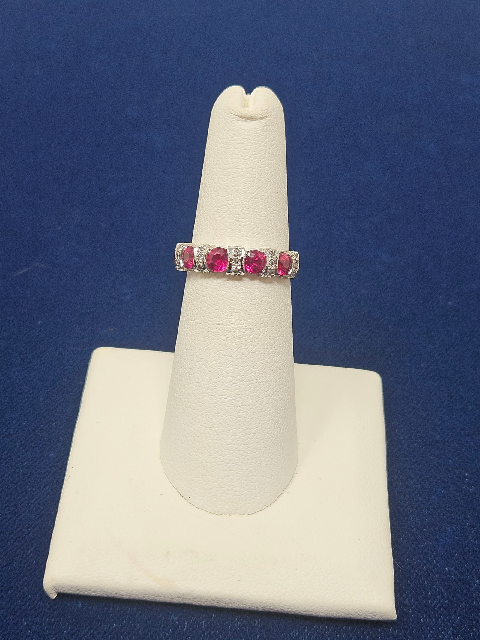 14K White Gold Ruby and Diamond Ring (1 of 5)