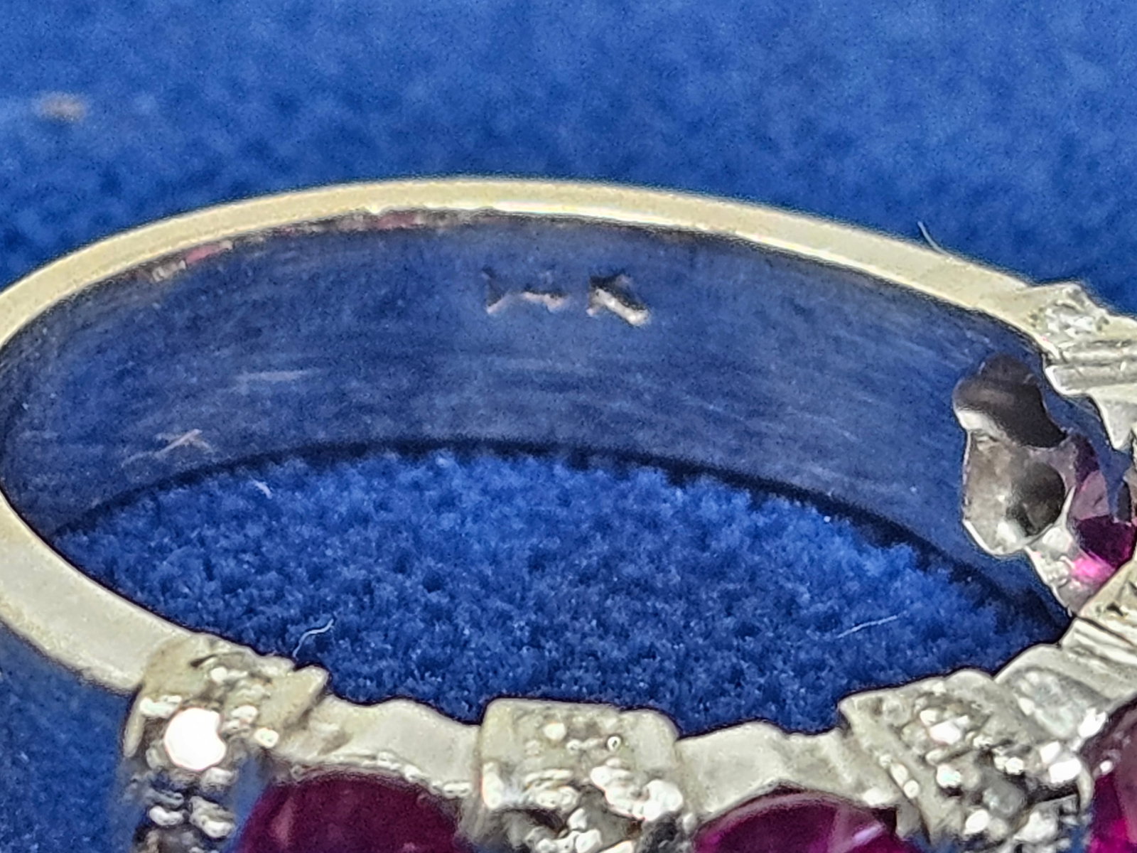 14K White Gold Ruby and Diamond Ring - 5