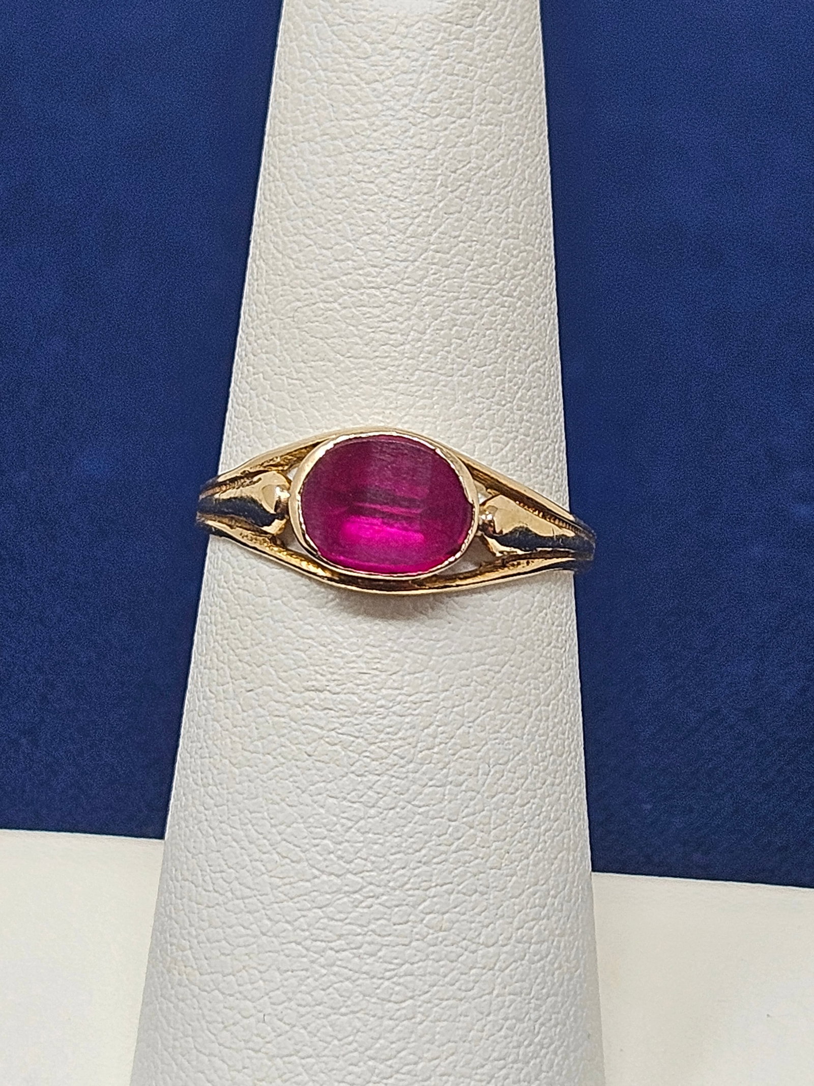14K Gold Vintage Ruby Solitaire Ring (1 of 4)