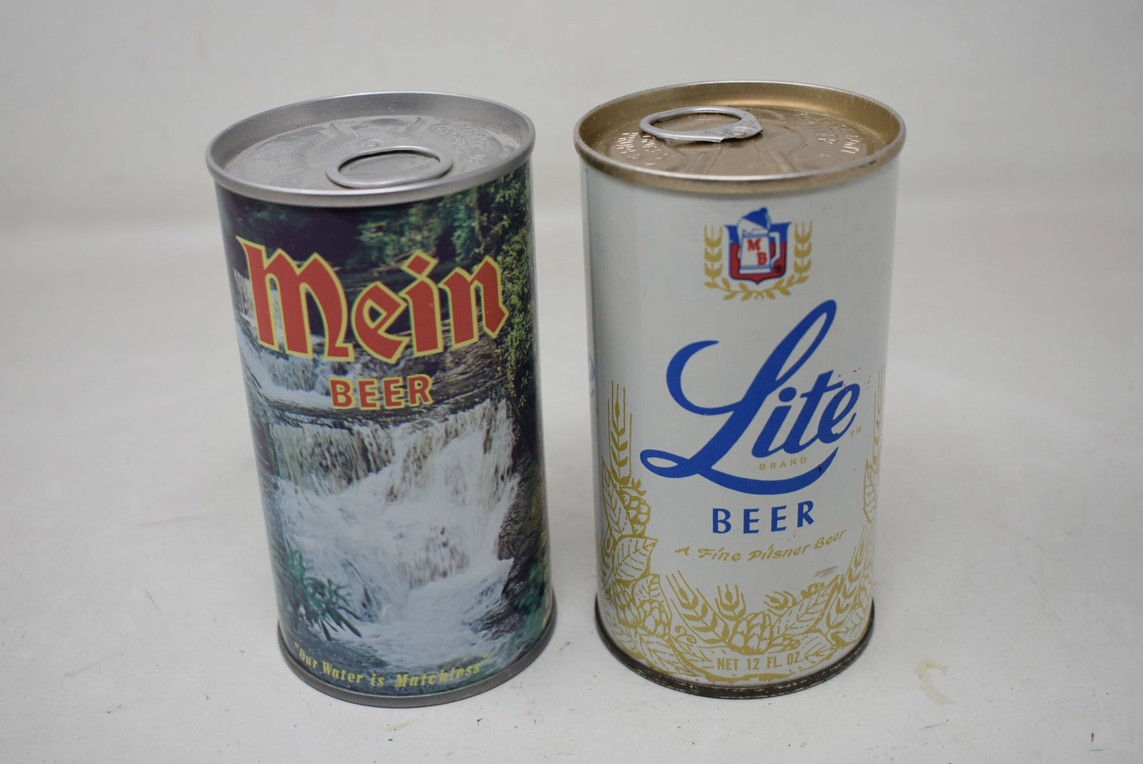 2 Straight Seam Pull Tab Beer Cans Mein Beer & Meister Brau Lite (1 of 5)