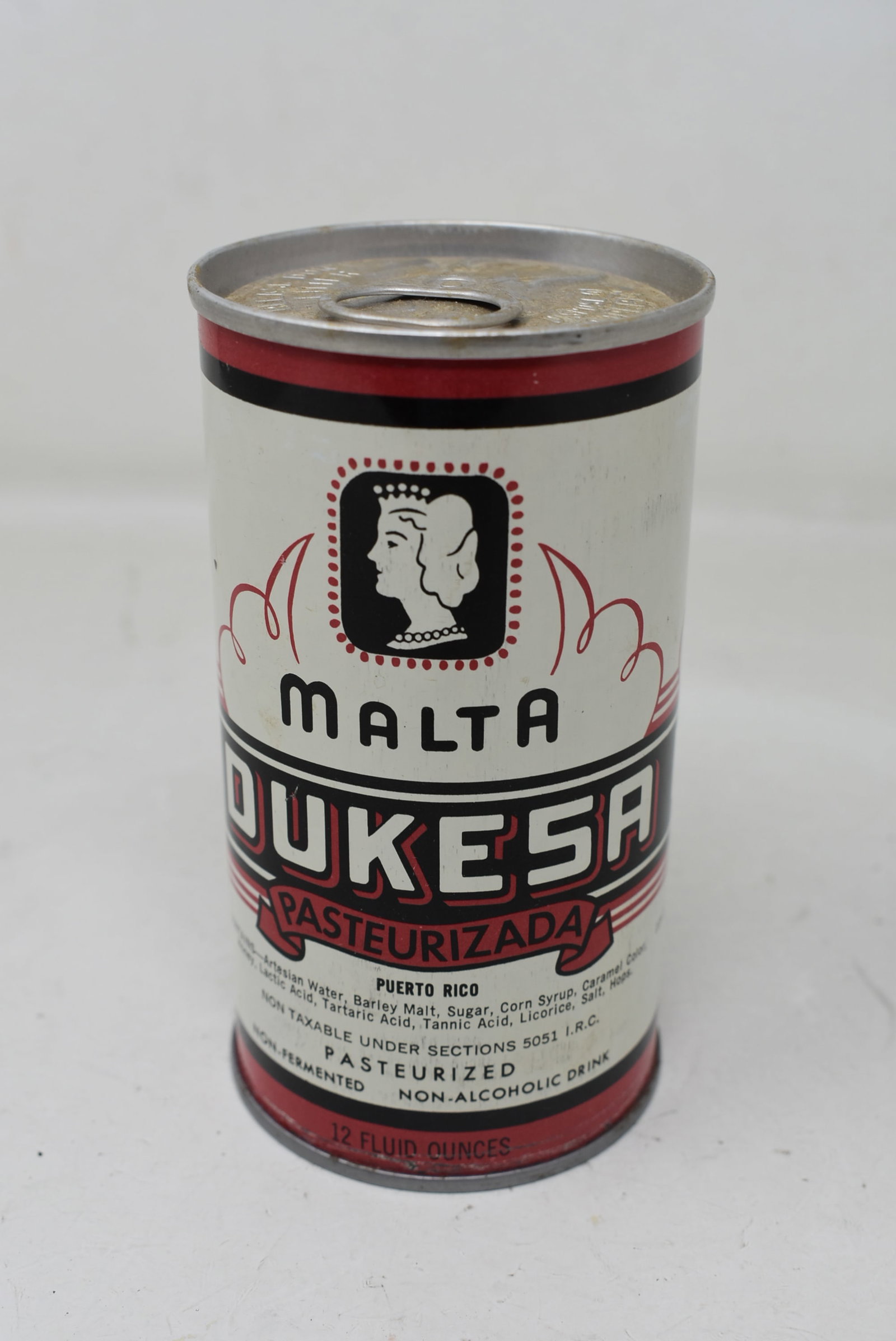 Malta Dukesa Straight Seam Pull Tab Beer Can: Malta Dukesa Straight Seam Pull Tab Beer Can. See photos for condition.