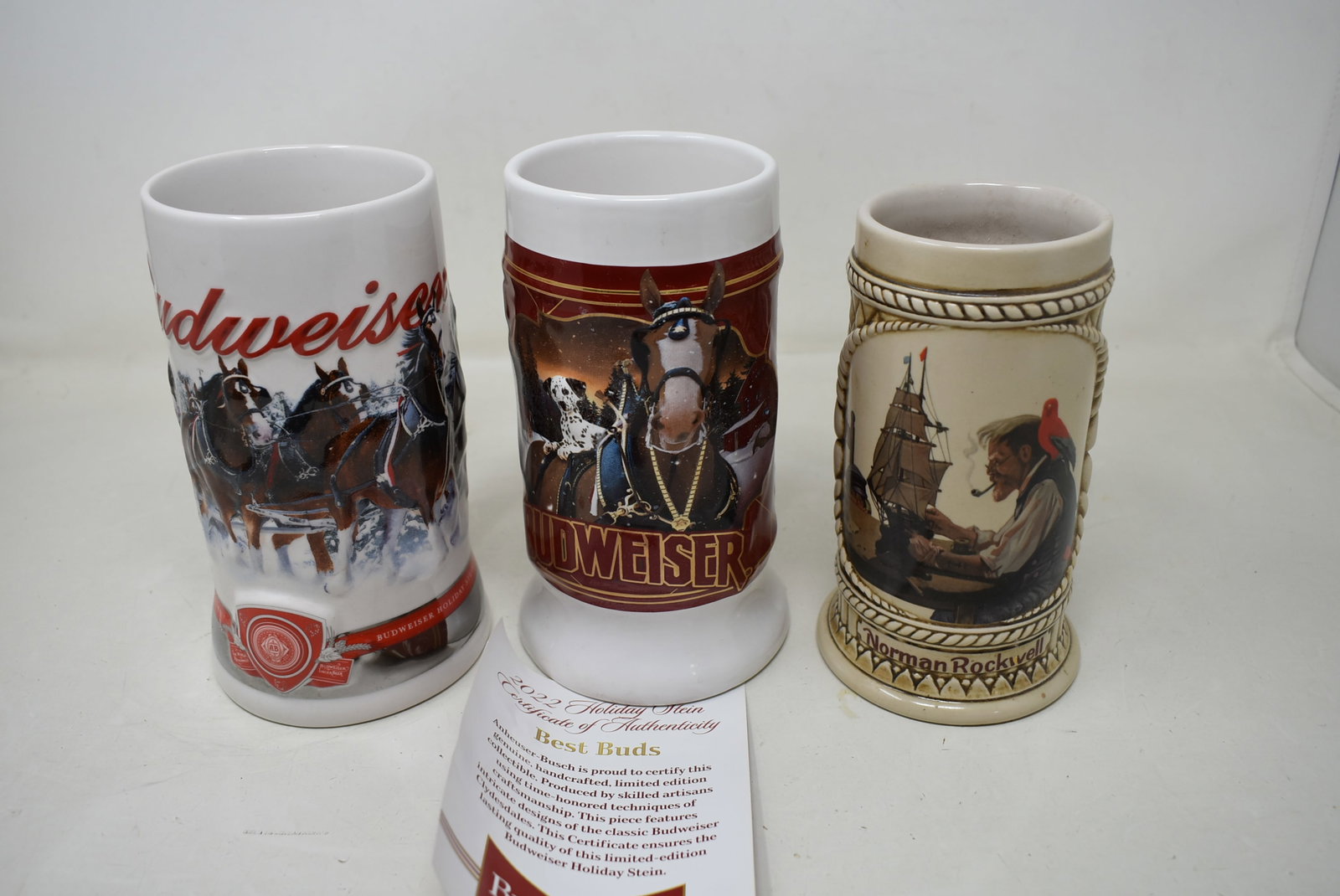 Group of 3 Budweiser Anheuser-Busch Beer Steins (1 of 7)