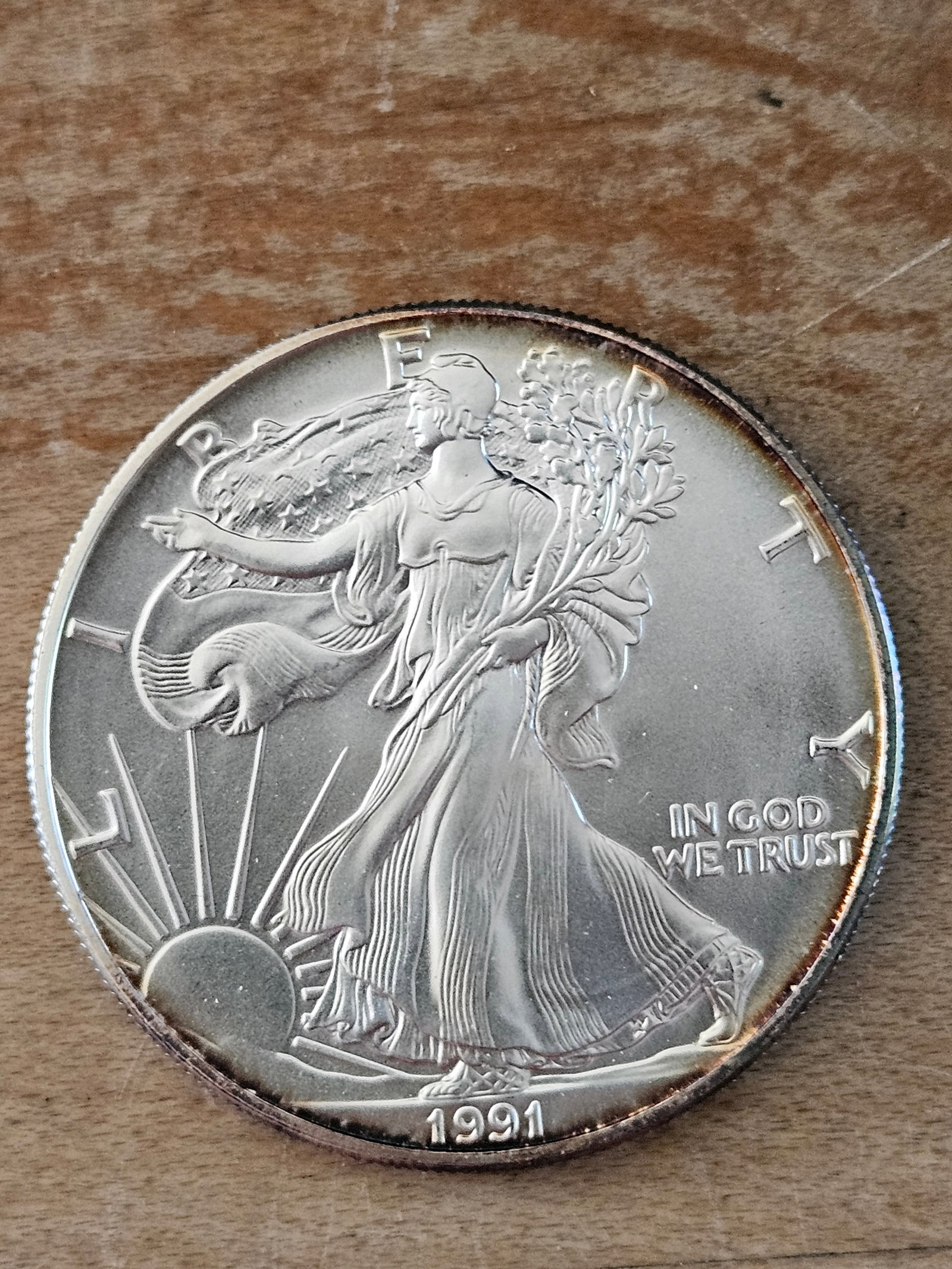 1991 1oz American Silver Eagle (1 of 3)