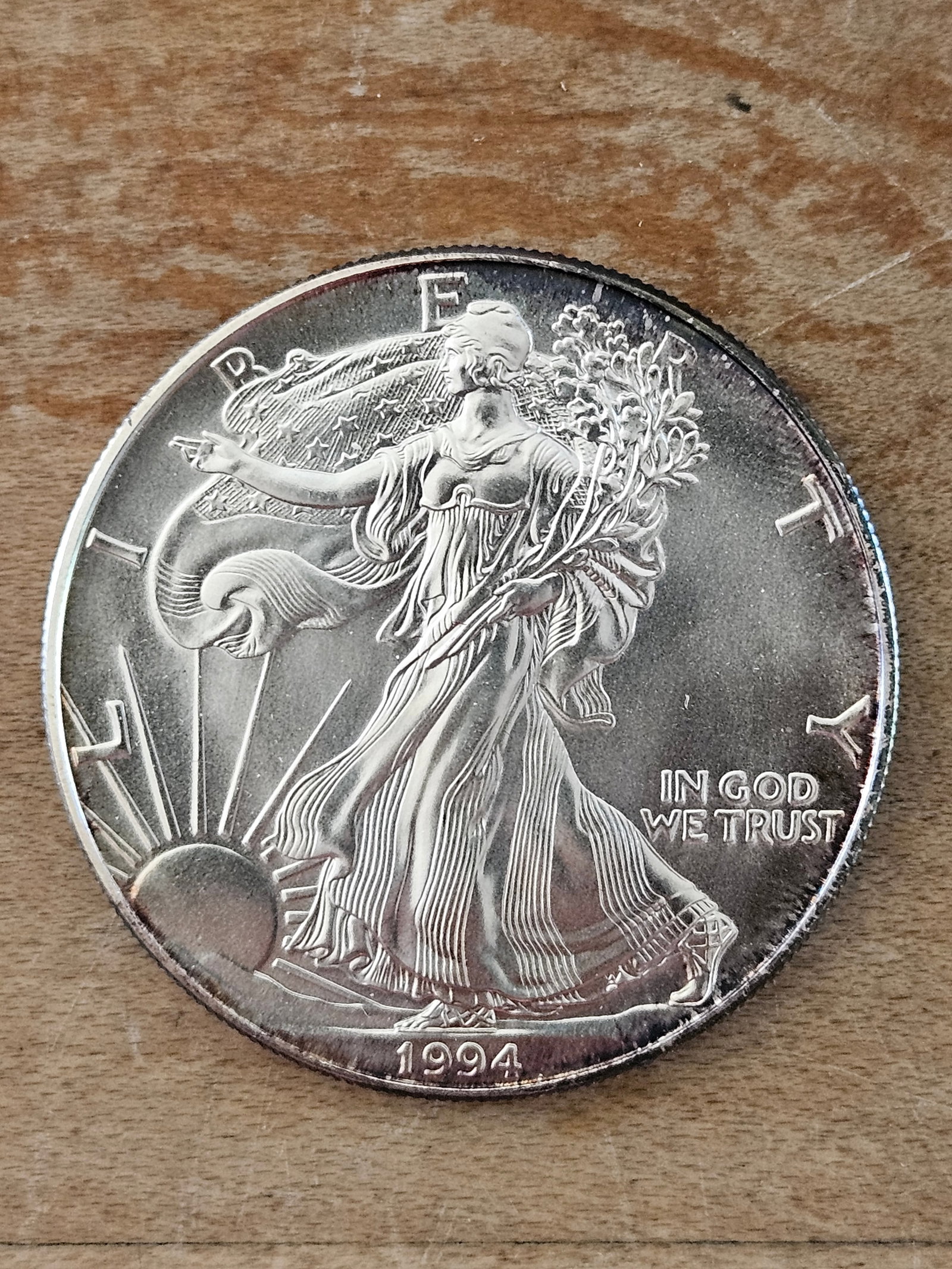 1994 1oz American Silver Eagle: 1994 1oz American Silver Eagle.