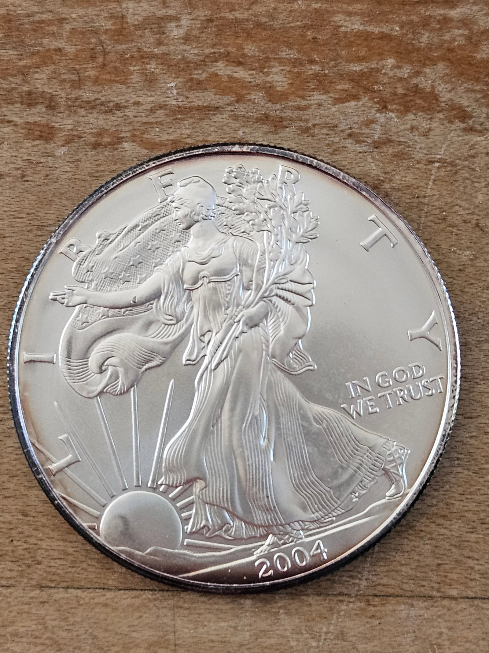 2004 1oz American Silver Eagle: 2004 1oz American Silver Eagle.