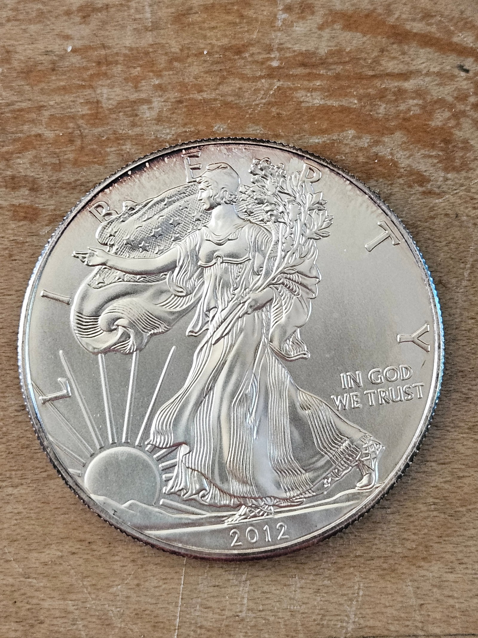 2012 1oz American Silver Eagle: 2012 1oz American Silver Eagle.