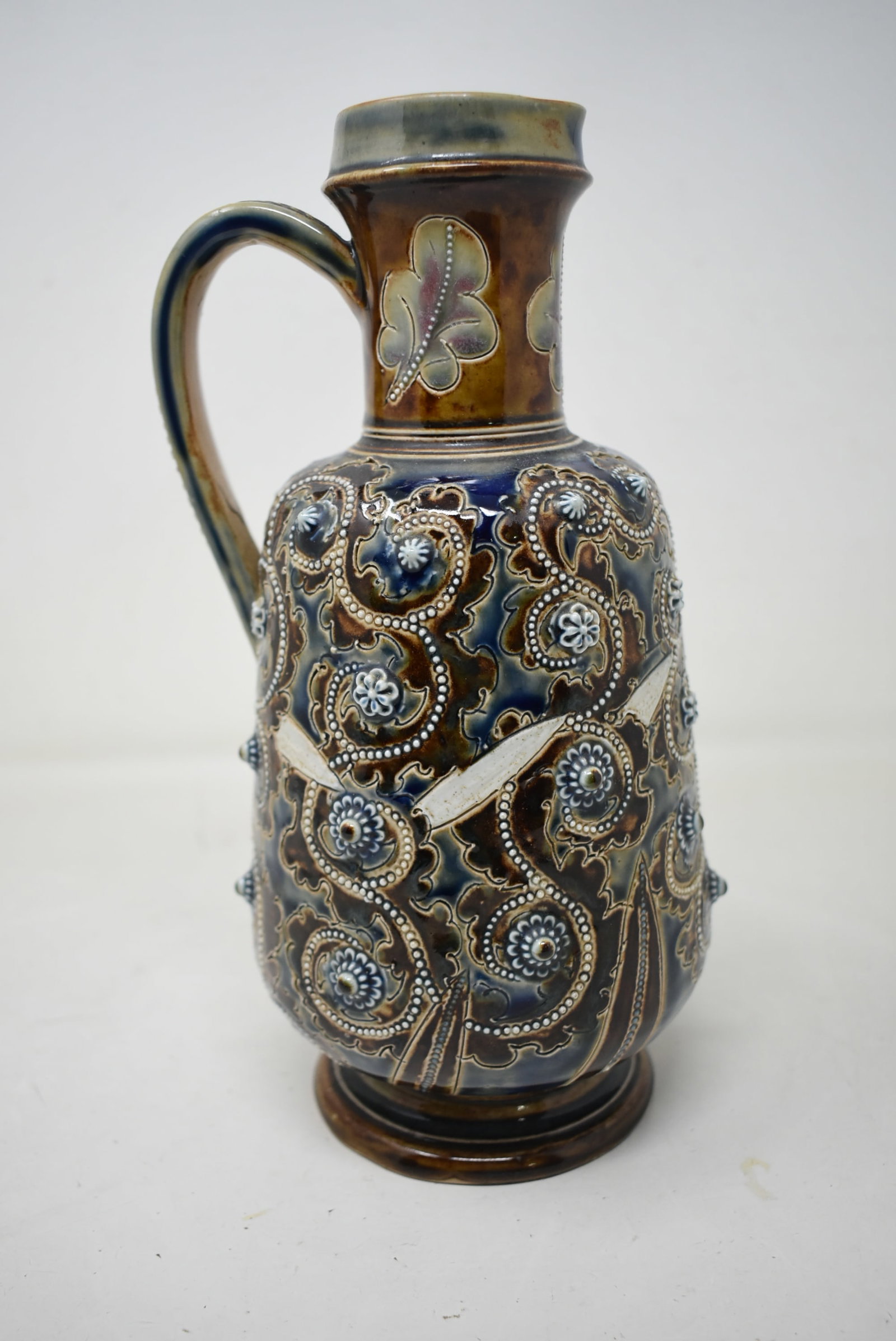 1875 Doulton Lambeth 10" Pitcher/Vase Signed (1 of 8)