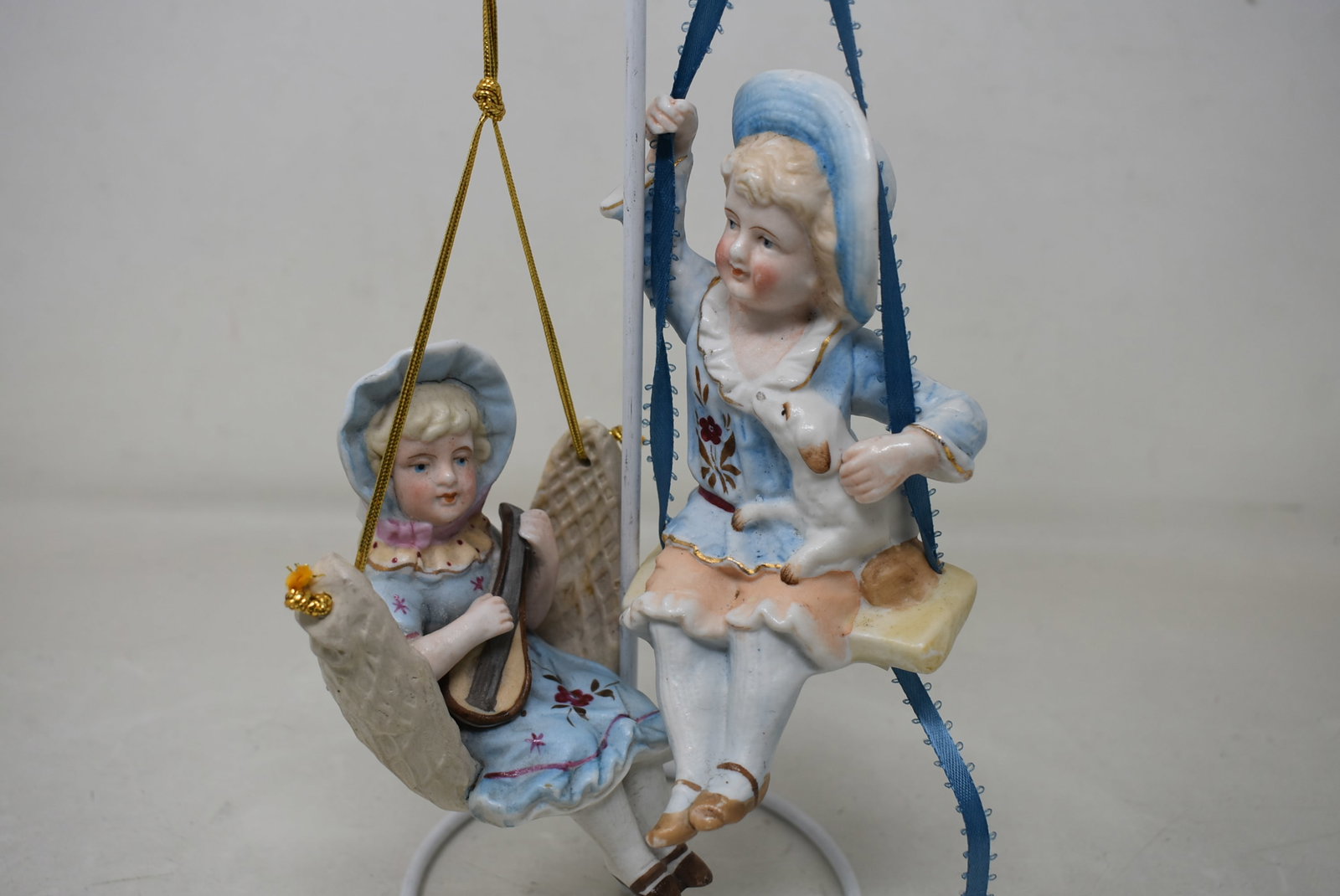 2 Antique German Porcelain Bisque "Swingers" Figures (1 of 9)
