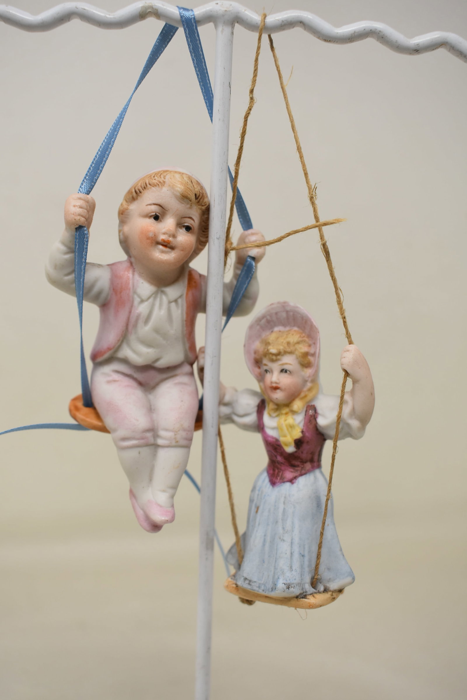 2 Antique German Porcelain Bisque "Swingers" Figures (1 of 10)