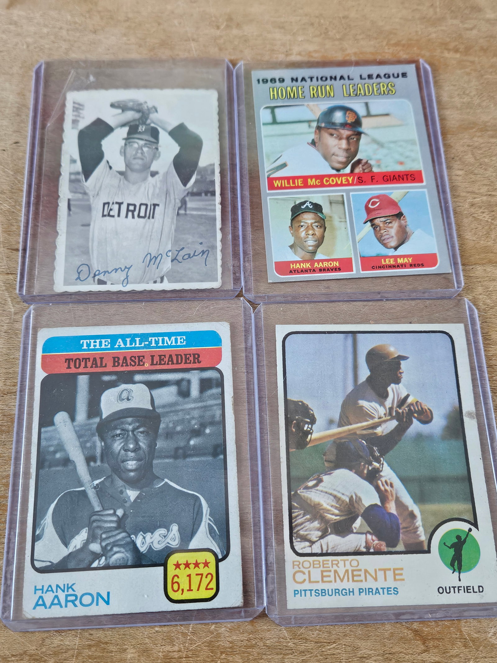 Group Of 4 1960s & 1970s Baseball Cards (1 of 4)