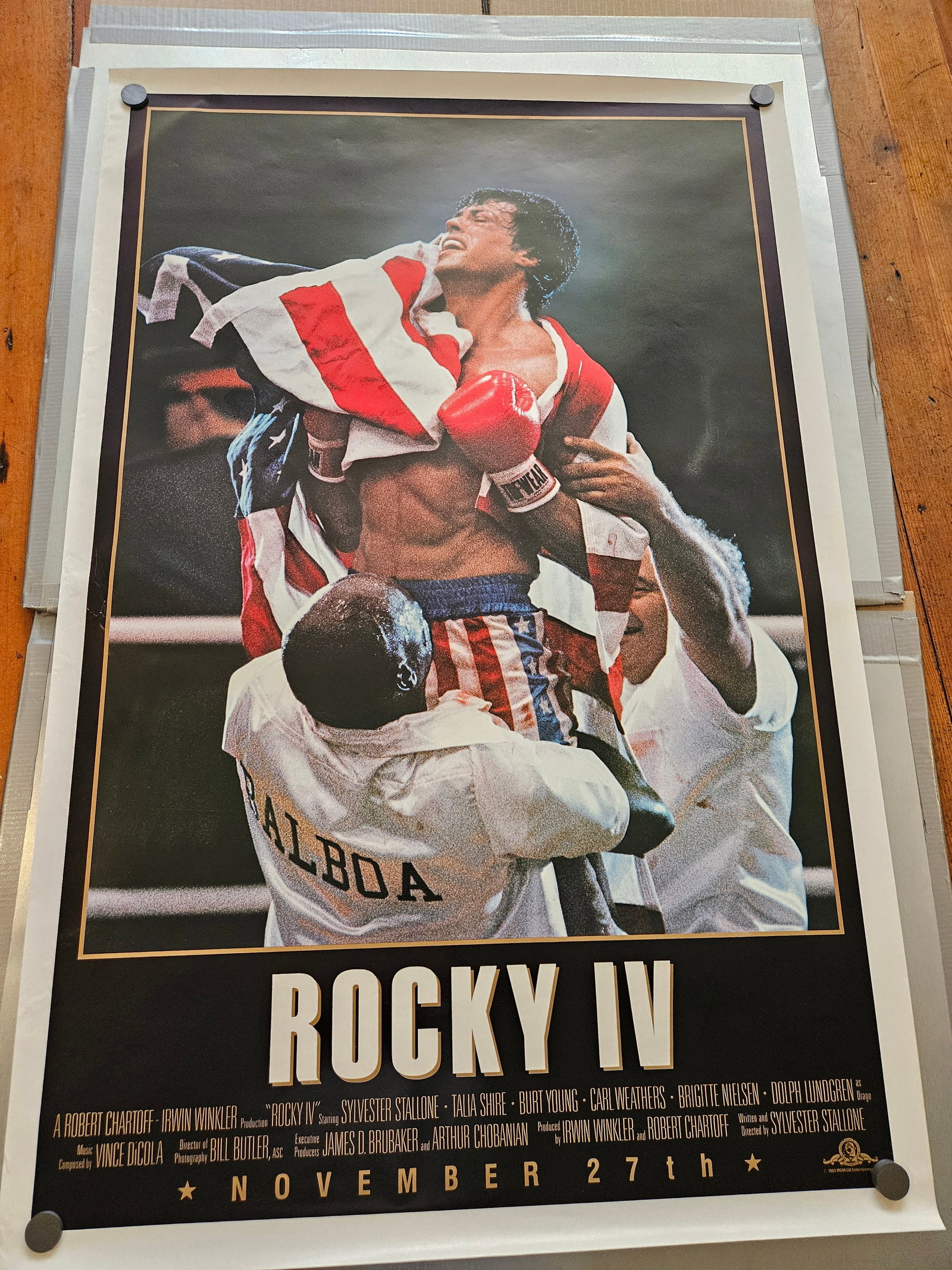 Rocky IV Original One Sheet Movie Theater Poster 29X41 Rolled (1 of 3)