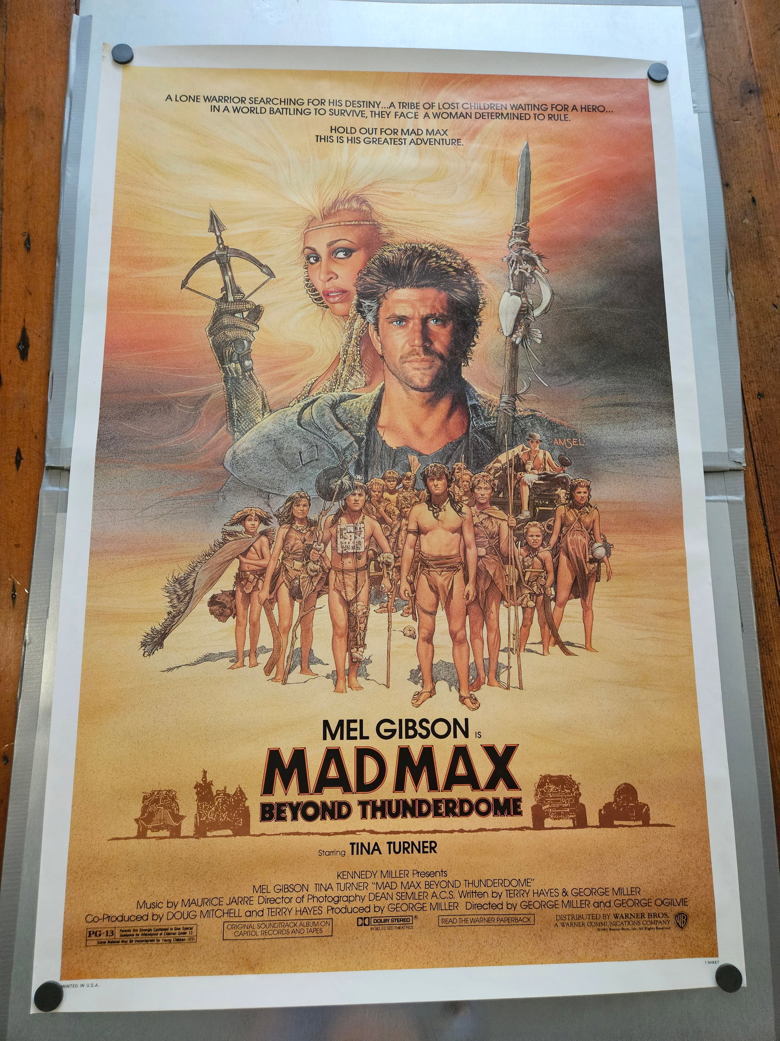 Mad Max Beyond the Thunderdome Original One Sheet Movie Theater Poster 29X41 Rolled (1 of 5)