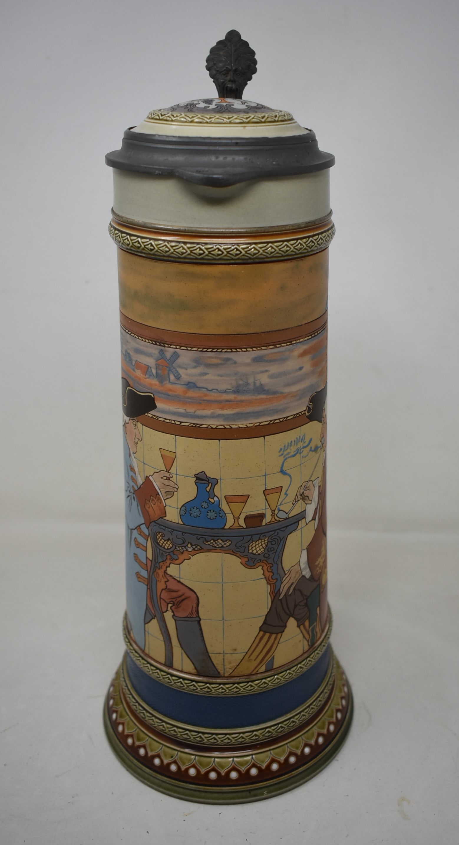 Mettlach #2751 German 2.5 Liter Beer Stein "Drinkers" by Heinrich Schlitt (1 of 11)