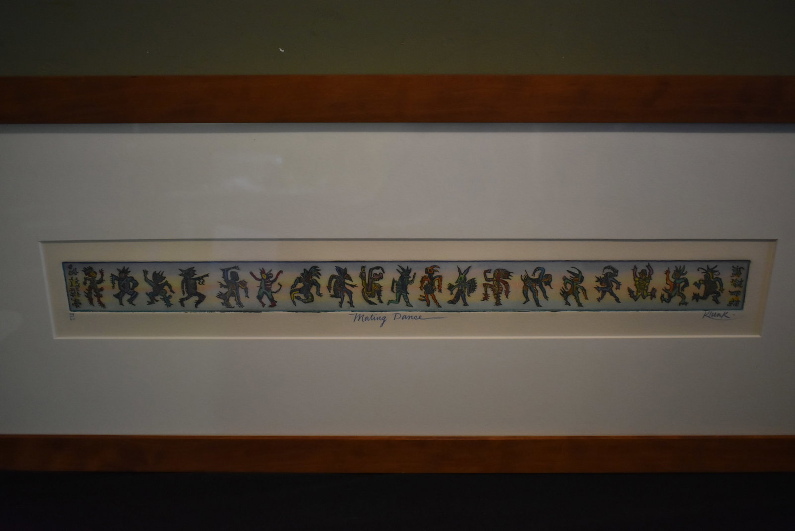 Robert Klunk "Mating Dance" Singed, Numbered Hand Colored Etching - 2