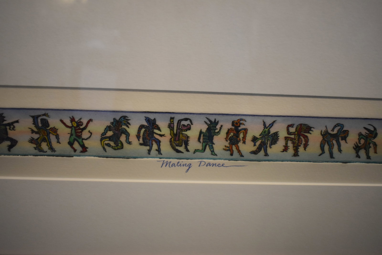 Robert Klunk "Mating Dance" Singed, Numbered Hand Colored Etching - 3