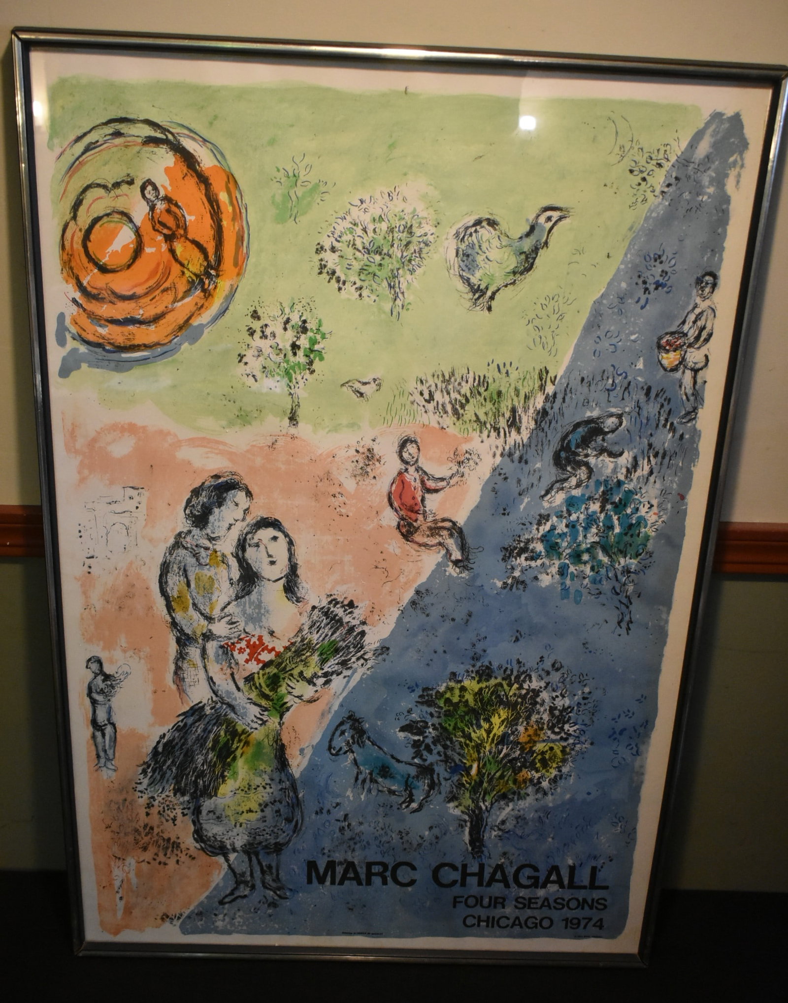 Marc Chagall Original 1974 "Four Seasons" Chicago Poster Limited Edition (1 of 10)