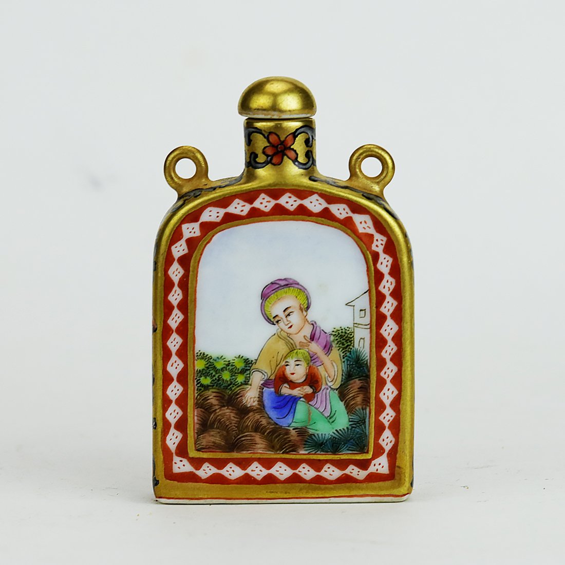 Pottery snuff bottle in Qianlong period of Qing Dynasty (1 of 5)