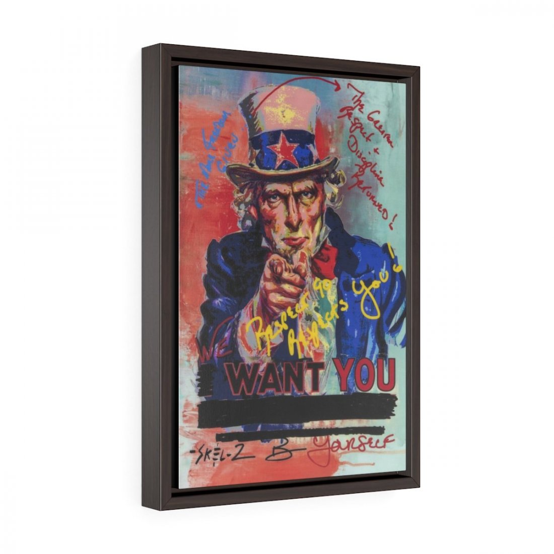 Madden Art - Uncle Sam: "Uncle Sam" from Maddon Art ("Put the Art Back in Thee Game") and artist, Jason Skeldon for The Art of Baseball Collection - Uncle Sam's "I Want You" message revised to reflect 2016 World Series Champ