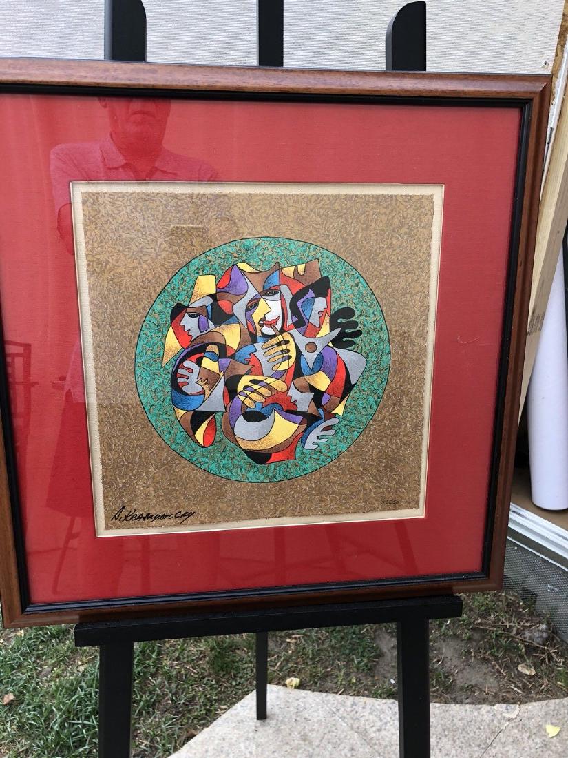 Anatole Krasnyansky - Garden Music: Anatole Krasnyansky (b. 1930, Ukraine/American) - "Garden Music" (1998) - Hand signed and numbered (305/350) in ink, this is a serigraph on wove paper. It is one of the twisting, turning, swirling, mu