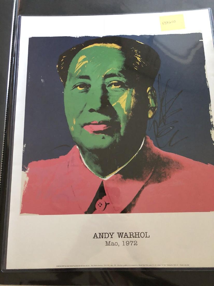 Andy Warhol - Mao (blue/green): Andy Warhol ( 1928-1987) - "MAO" (blue/green) (1972) - One of Warhol's most famous historical pieces, this is a print on poster paper of Mao Tse Tung (blue) from the 1972 work of art. Fantastic repres