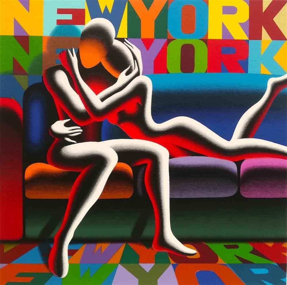 Mark Kostabi, "The Way We Are": Mark Kostabi (b. 1960, USA) "THE WAY WE ARE" (2018) is an Original Serigraph. The work of art measures 45x45cm (18" x 18") and with the frame/mat, it is 25" x 19.5." It is Hand Signed and Numbered (63