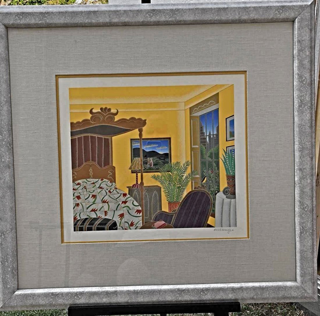 Thomas McKnight - Washington Square Bedroom: Thomas McKnight, "Washington Square Bedroom" - from the Manhattan Suite. Hand Signed and Numbered, this work of art comes with a Certificate of Authenticity. The provenance is our family at Leviton Fi
