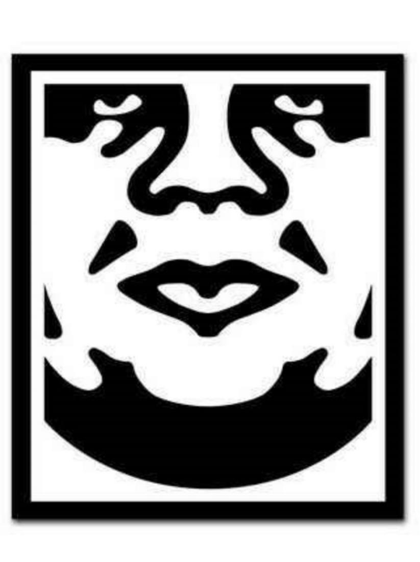 Shepard Fairey "Andre the Giant - Bottom": Andre the Giant, by Shepard Fairey. There are three versions of this piece, the top, the middle and the bottom. This is for the Bottom piece. Offset lithograph prints on thick white paper. Signed by S