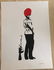 Banksy "Pissing Guard - Red"