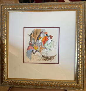 Itzchak Tarkay - Seasons of the Year - January: Itzchak Tarkay (1935 -2012, Austrian/Israeli) “Seasons of the Year – January” (circa 1994 - 1995) Rare limited edition silkscreen serigraph, hand signed in the lower right margin and designated