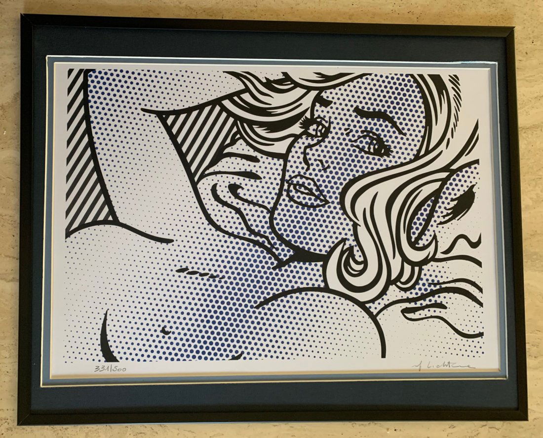 Roy Lichtenstein - Seductive Girl: (After) Roy Lichtenstein (1923-1997) “Seductive Girl” – Limited edition reproduction silkscreen on fine art paper with hand signature and numbered 331/500 in pencil. It is based on the original
