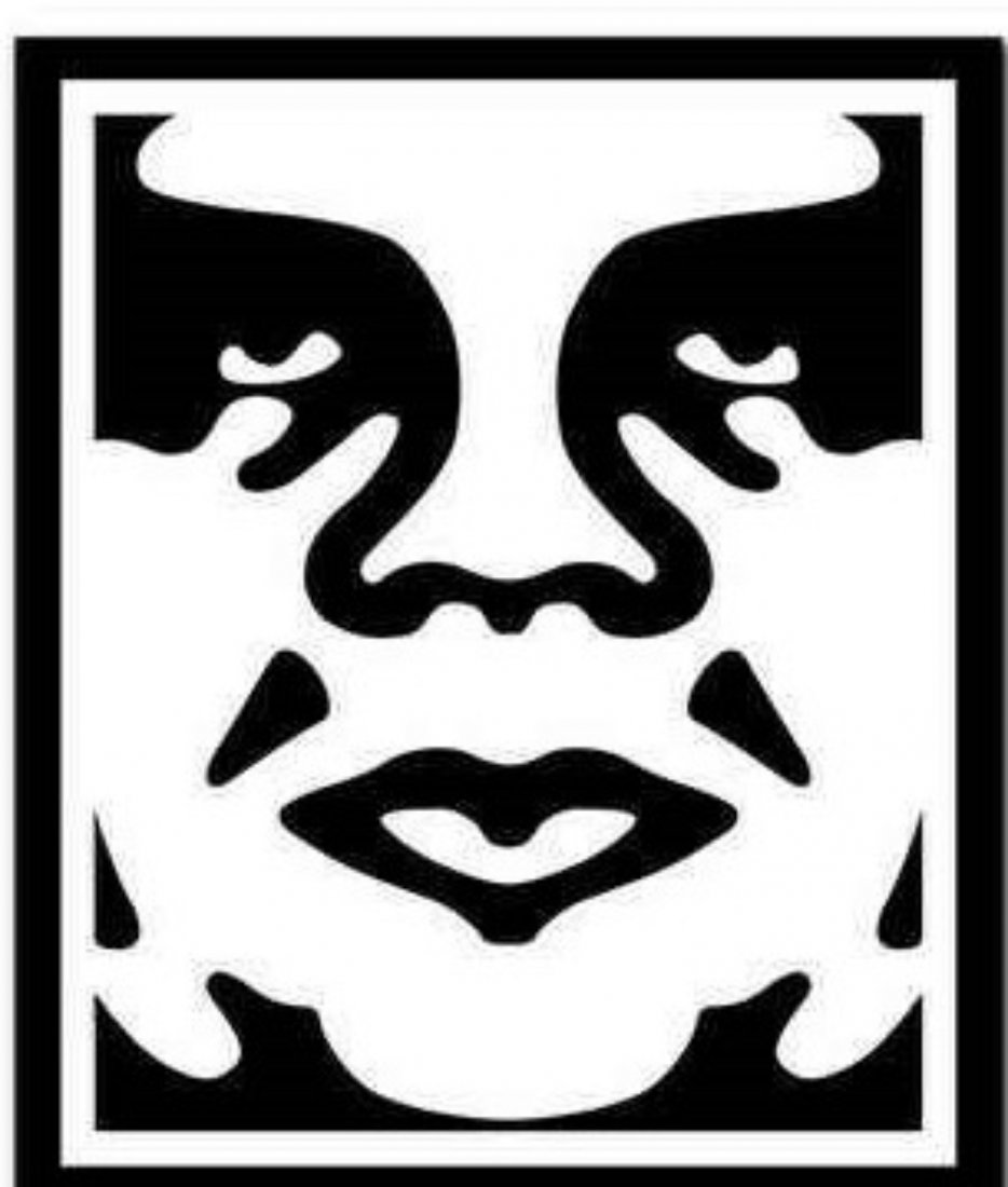 Shepard Fairey - Andre the Giant-Middle: Andre the Giant, by Shepard Fairey. There are three versions of this piece, the top, the middle and the bottom. This is for the Middle piece. Offset lithograph prints on thick white paper. Signed by S