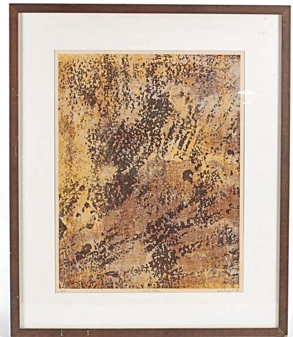 DuBuffet - Le Sol Allegre (Lively Soil): Jean Dubuffet (1901 – 1985, French) “Le Sol Allegre” (Lively Soil, 1958) Rare limited edition (3/30) lithograph in colors, numbered, titled, signed and dated in pencil by the artist in the lower