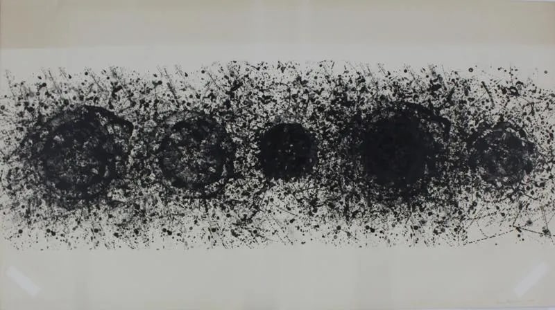 Sam Francis - Straight Line of the Sun: Sam Francis (1923-1994, California) “STRAIGHT LINE OF THE SUN” (1975-1976) Limited-edition (32 in regular edition; 10 Artist’s Proofs), pencil-signed, abstract expressionism color lithograph