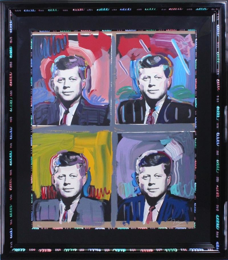 Peter Max - Kennedy - Four Portraits: Peter Max (b. 1937. German born American) “Kennedy – Four Portraits" (1989) Limited Edition color screen print published by Hanson Art Galleries (San Francisco) and printed by Karl & Gail (NY) on
