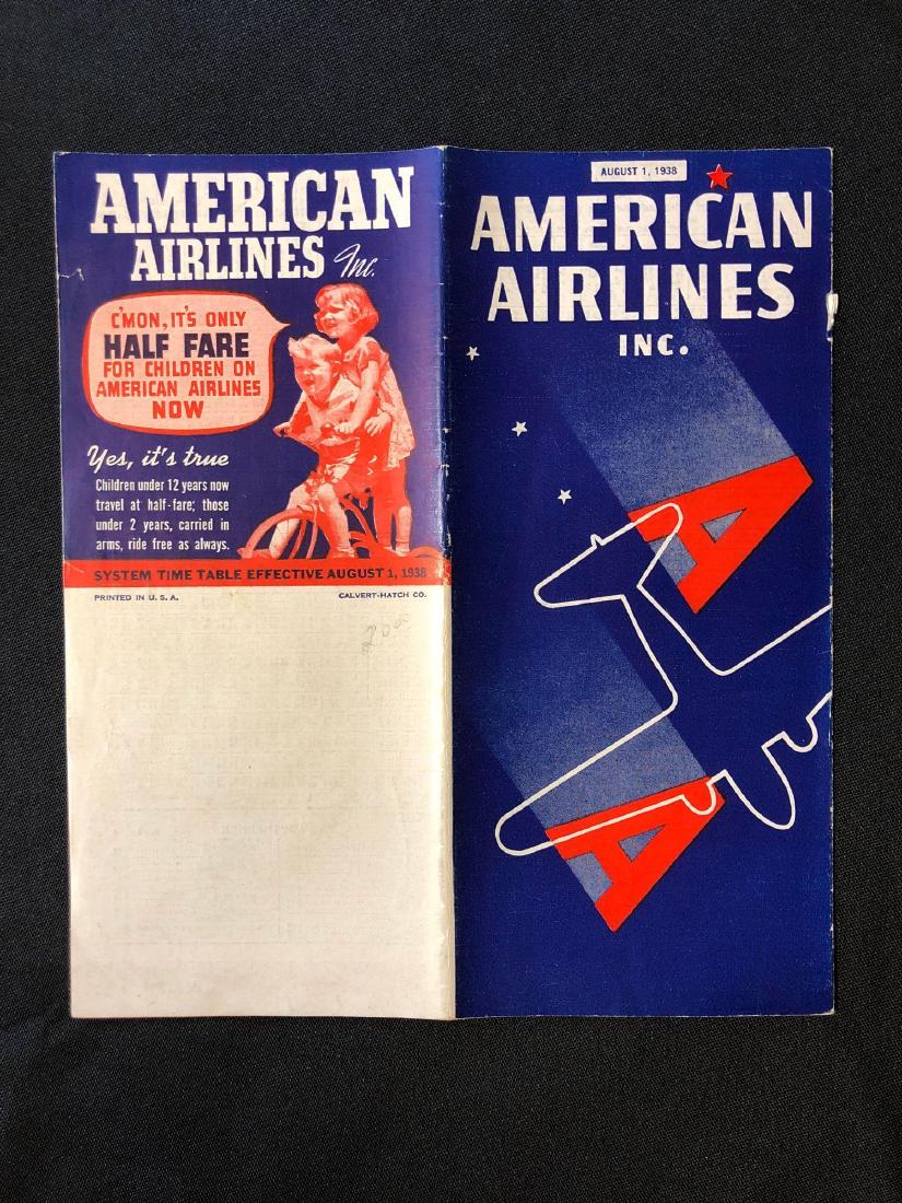 American Airlines System Timetable 8/1/38 (1 of 5)