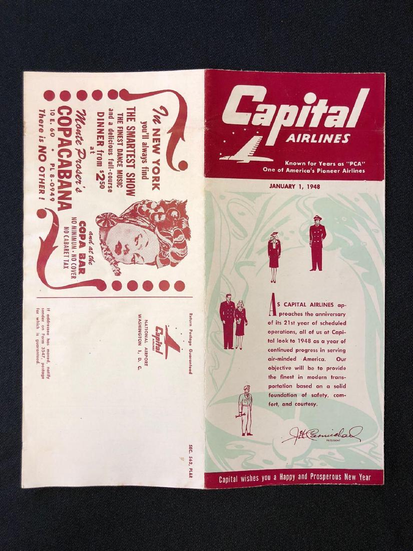 Capital Airlines System Timetable 1/1/48 (1 of 5)