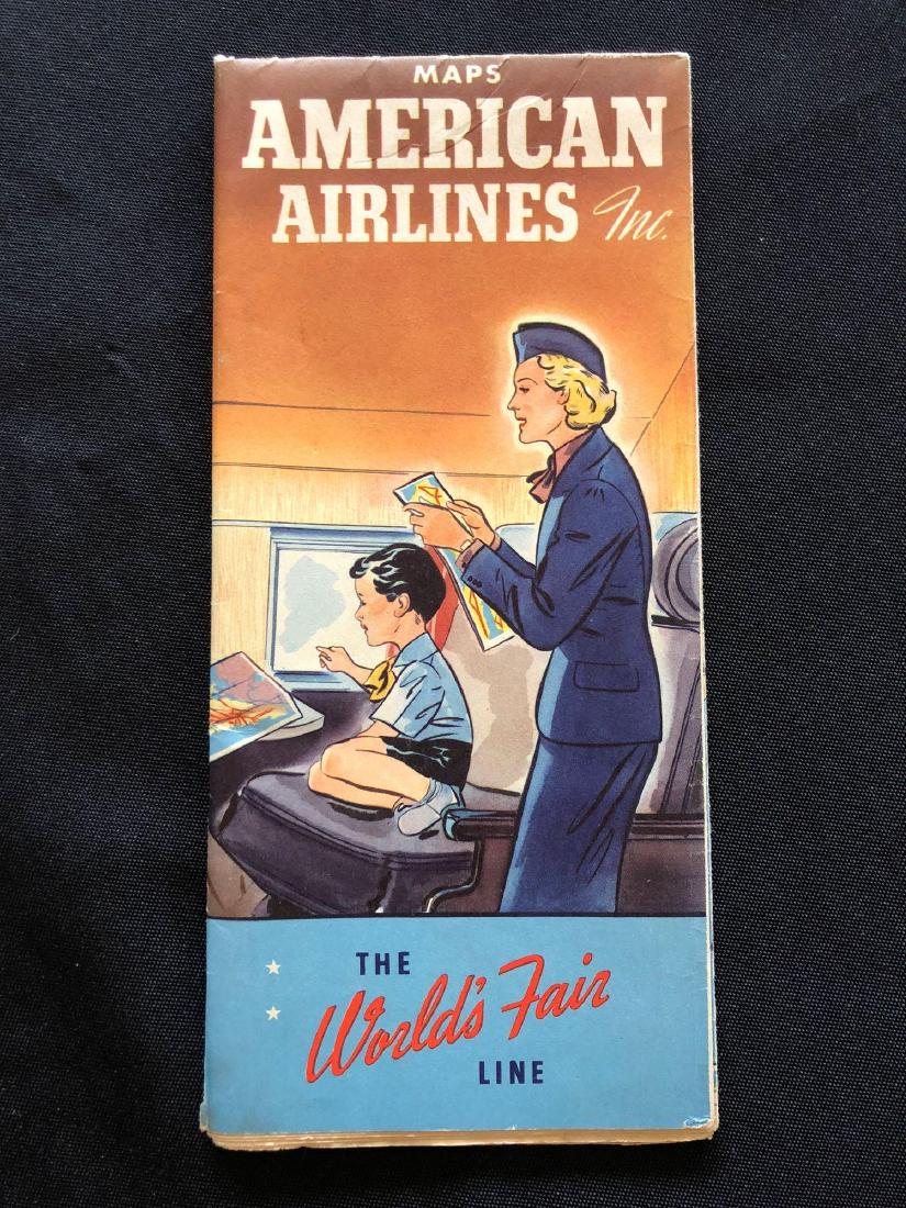 American Airlines Route Map World's Fair Line 1939 (1 of 7)