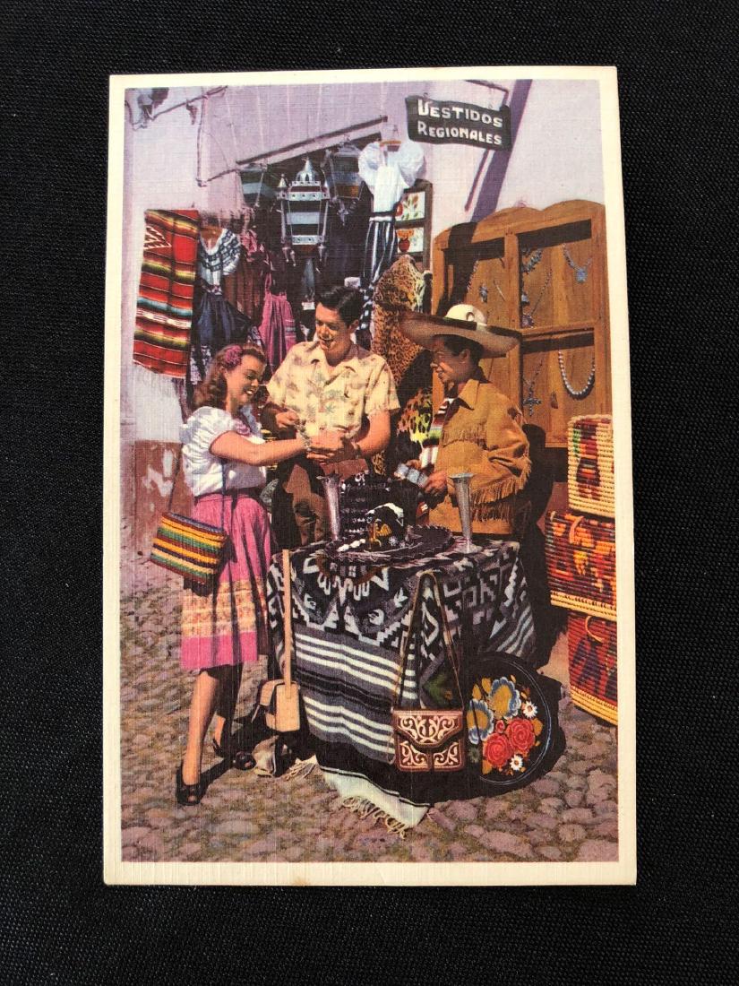 Pan American Airlines Mexican Street 1930's-40's Postca (1 of 3)