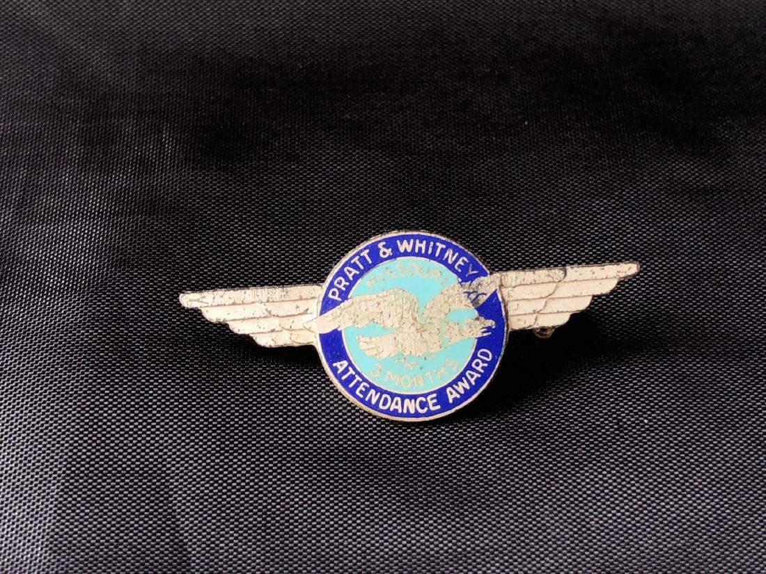Pratt & Whitney 1930's 3 Months Attendance Award Pin (1 of 3)