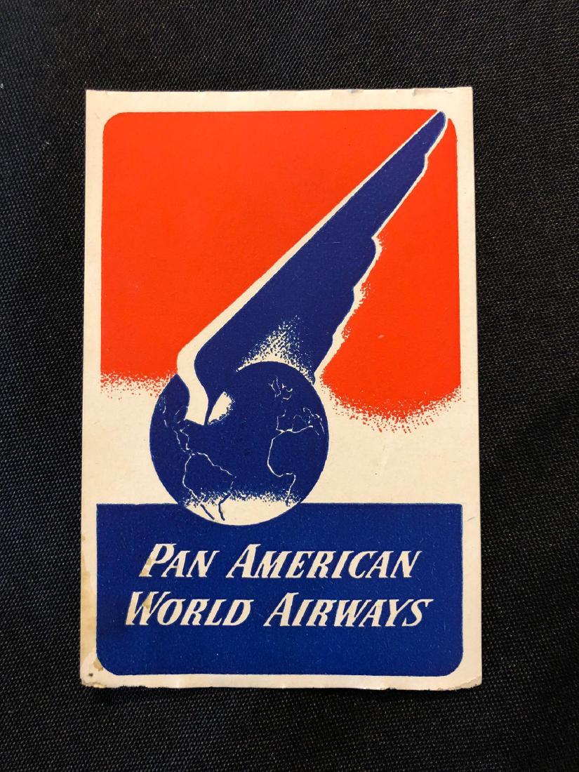 Pan American World Airways 1940's Sticker / Decal / Lug: Pan American World Airways Sticker / Decal / Luggage Label