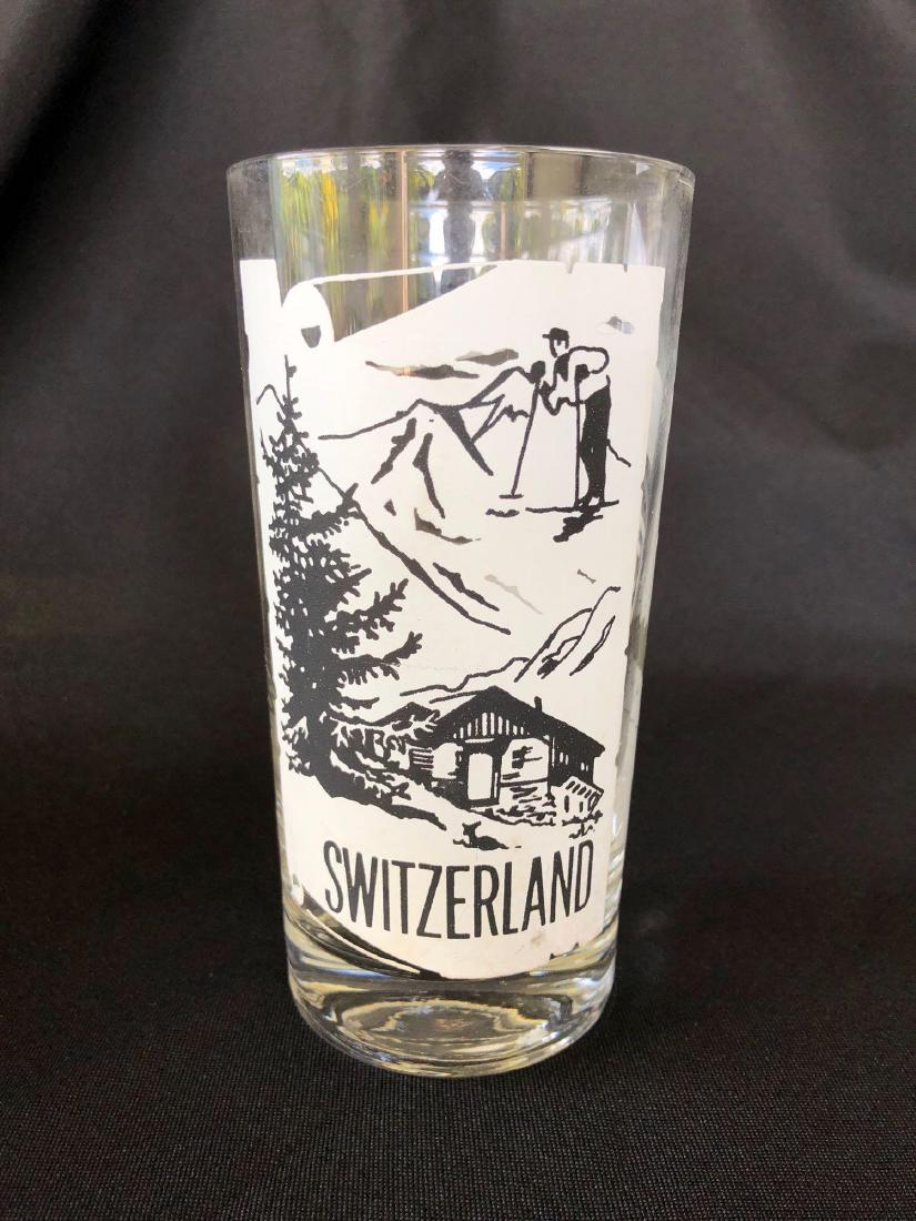 Pan Am Switzerland Mid Century Souvenir Tumbler / Glass: Approx. 5 1/2"