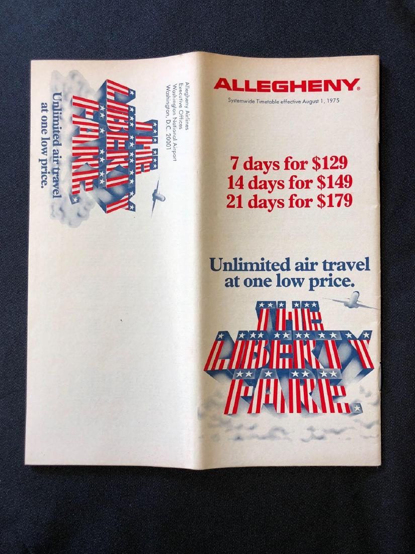 Allegheny Airlines system timetable 8/1/75 (1 of 4)