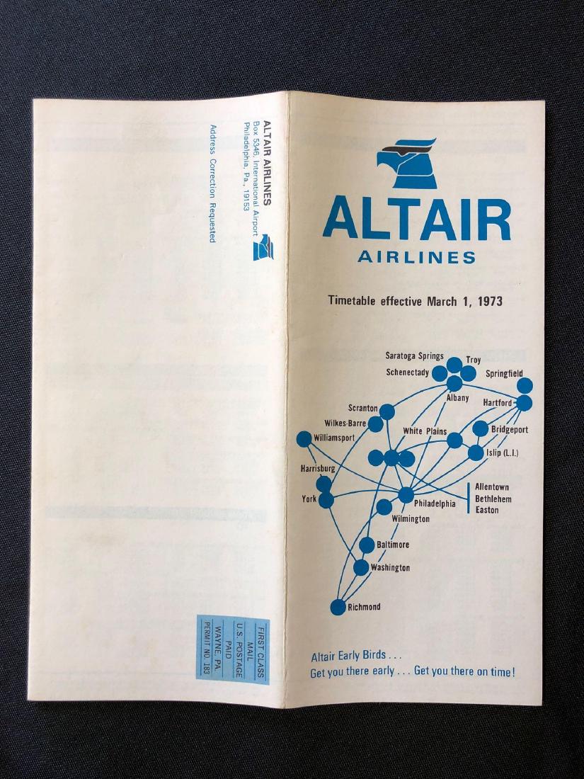 Altair Airlines System Timetable 3/1/73 (1 of 1)