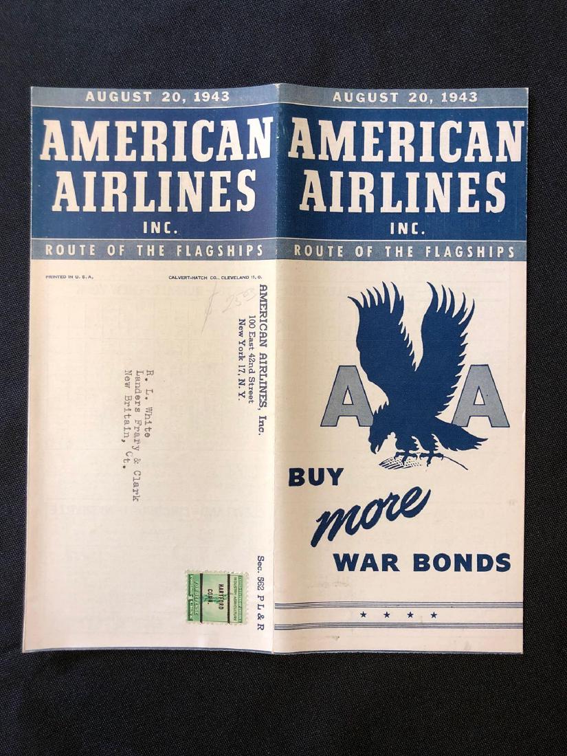 American Airlines System Timetable 8/20/43 (1 of 4)