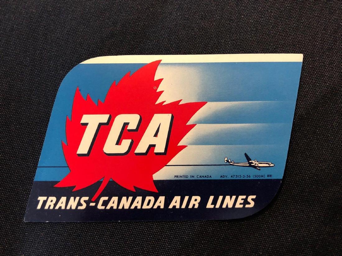 Trans-Canada Airlines TCA Sticker / Decal / Luggage Lab: Trans-Canada Airlines TCA Sticker / Decal / Luggage Label