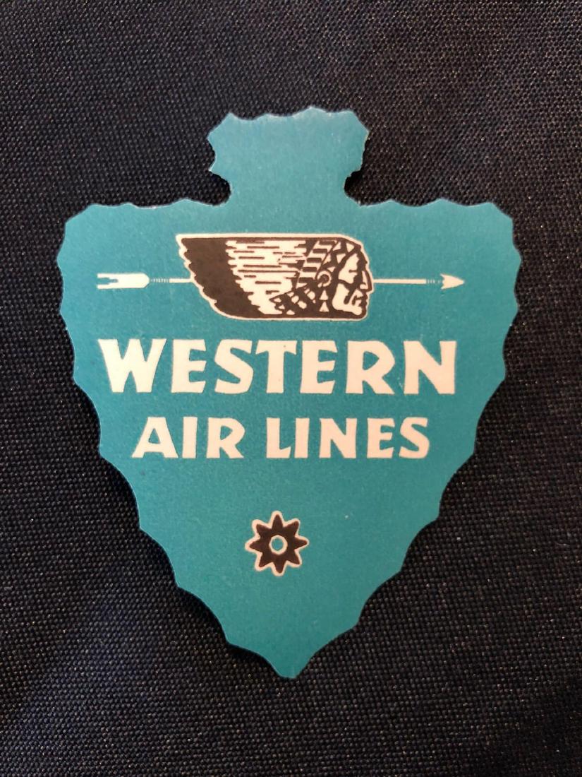 Western Airlines Blue Arrowhead Sticker / Decal / Lugga: Western Airlines Blue ArrowheadÃ‚ Sticker / Decal / Luggage Label