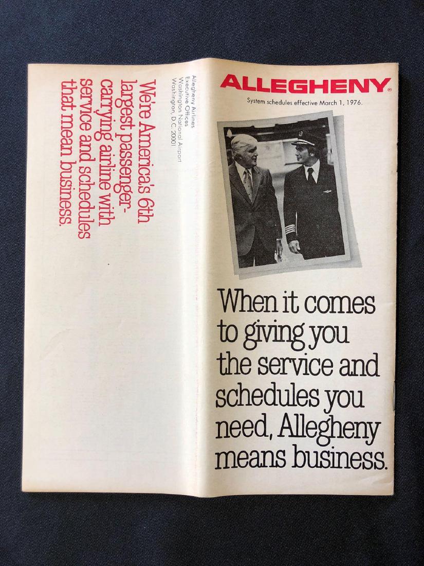 Allegheny Airlines System Timetable 3/1/76 (1 of 4)