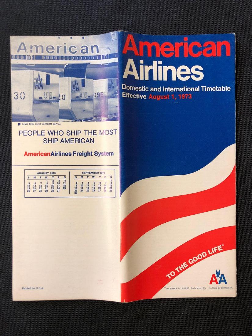 American Airlines System Time Table 8/1/73 (1 of 4)