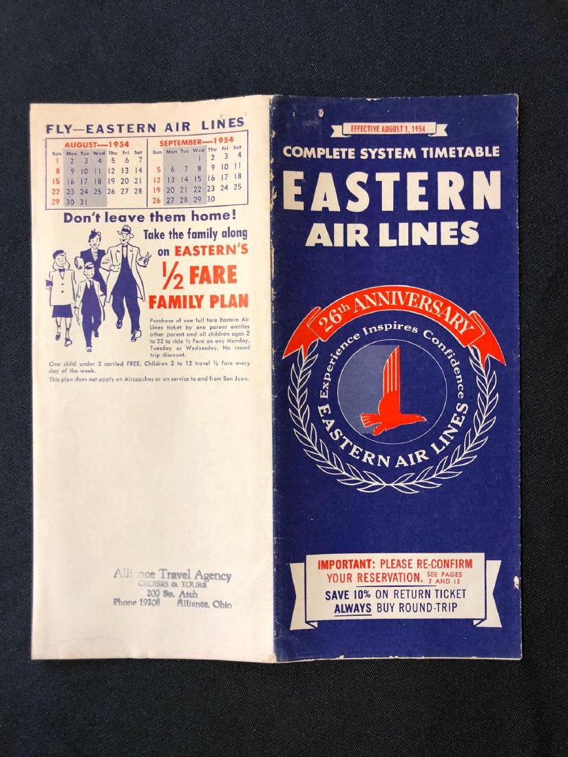 Eastern Air Lines system timetable 8/1/54 (1 of 5)